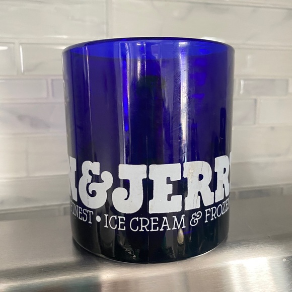 Ben & Jerry’s. Vermont. ice cream. Glass coffee mug. Blue. - Picture 3 of 5